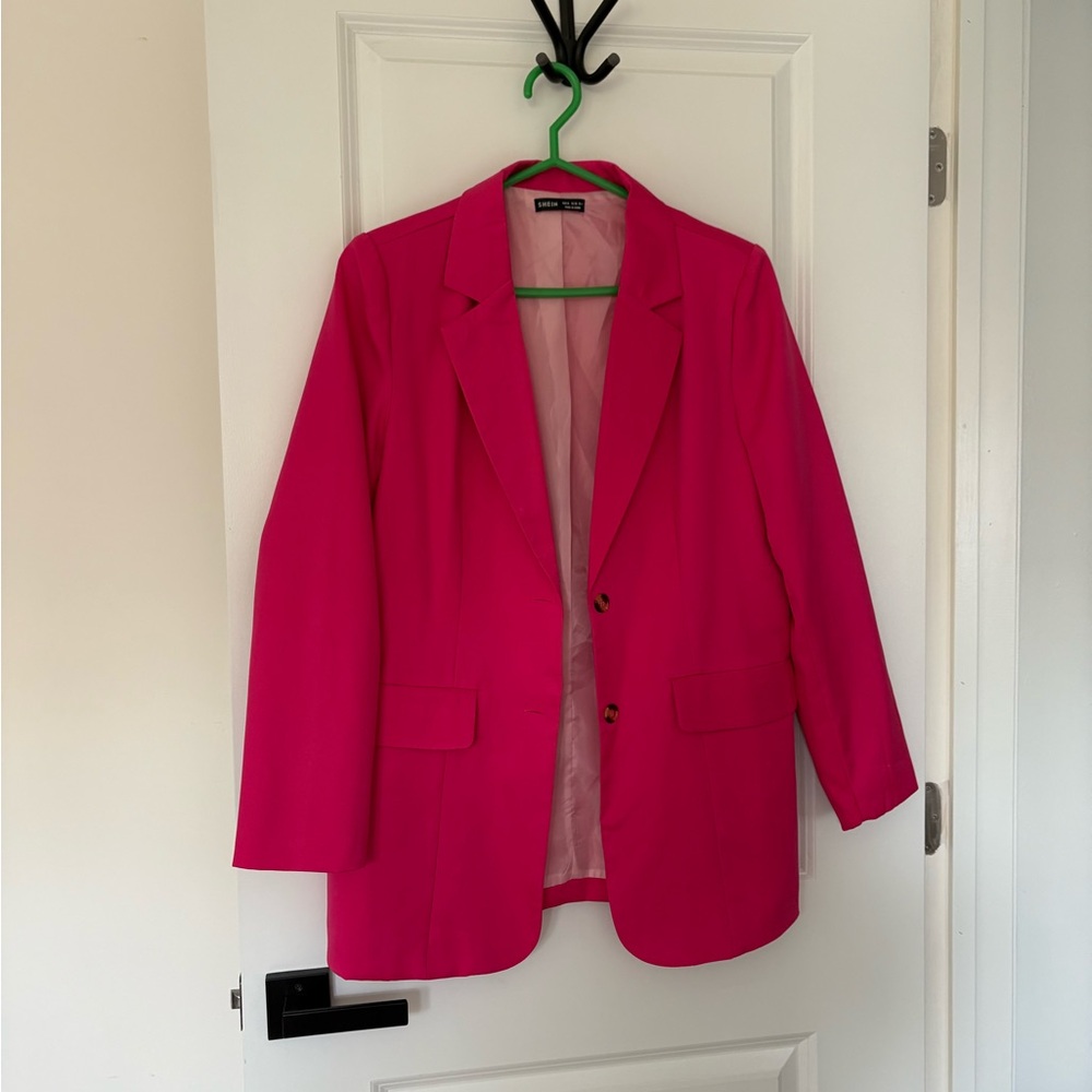 SHEIN Bold Fuchsia Blazer